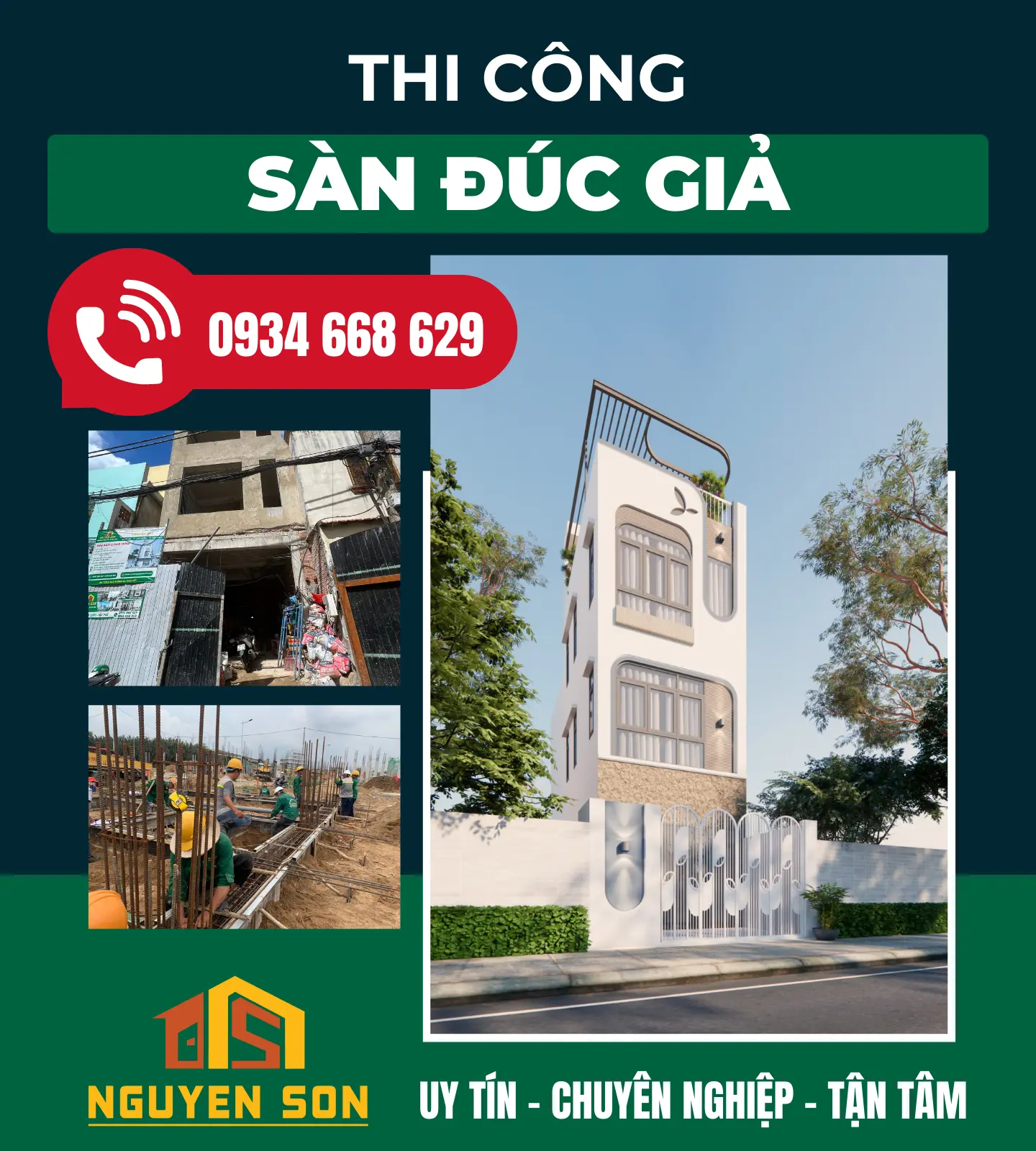 Thi công sàn đúc giả