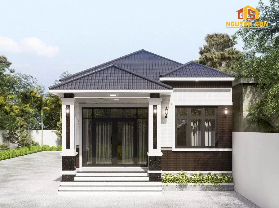 CÁC MẪU NHÀ CẤP 4 ĐẸP 10 Mẫu nhà cấp 4 mái thái